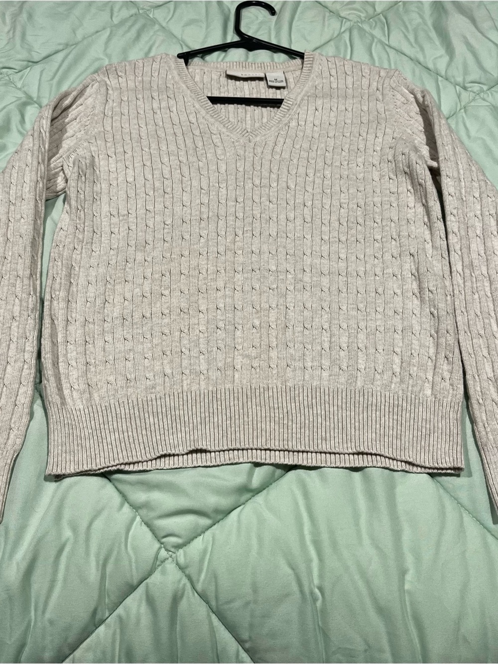 Kim Rogers classic cable knit pullover sweater, Med